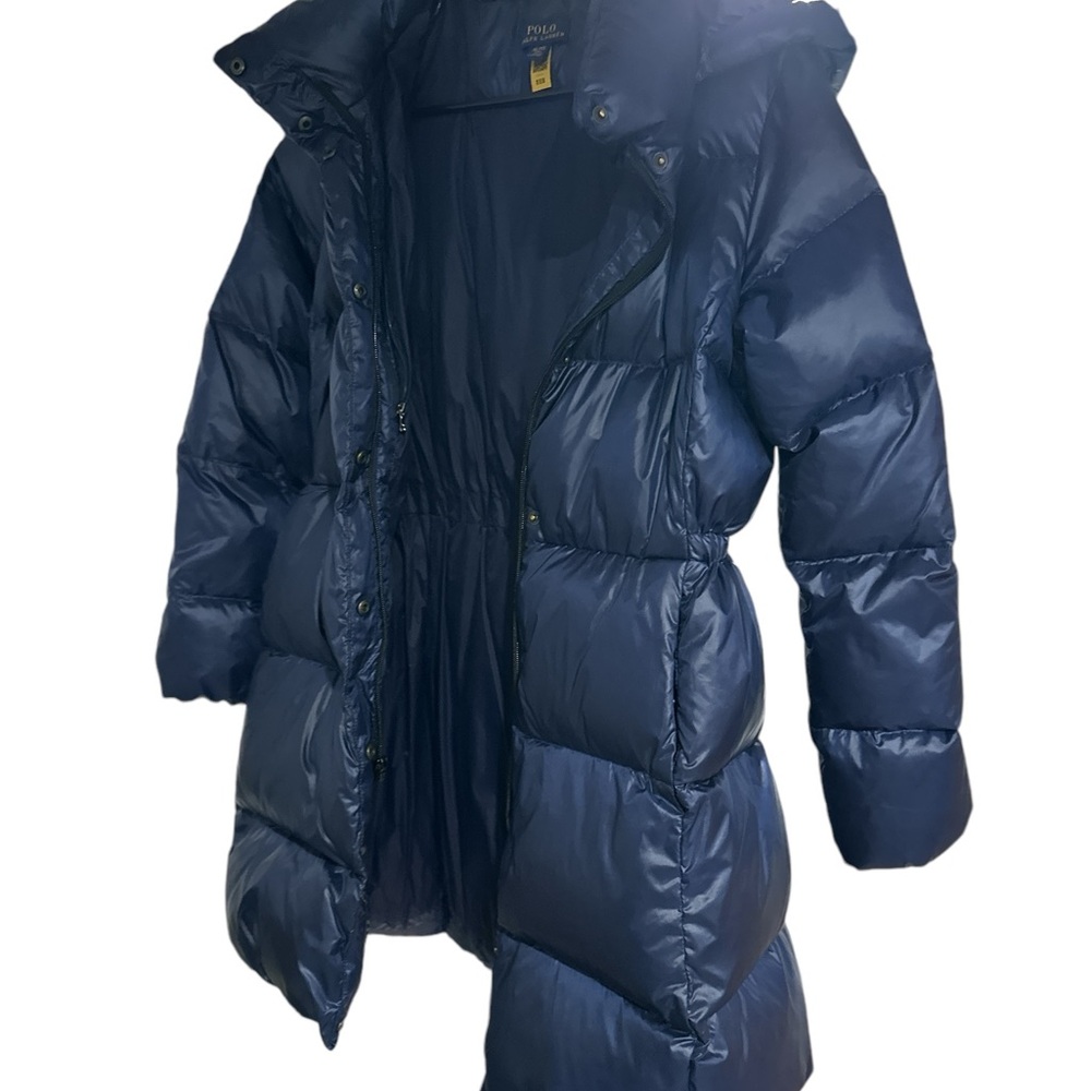Polo Ralph Lauren Girls Navy Parka Hooded Winter coat Size 16